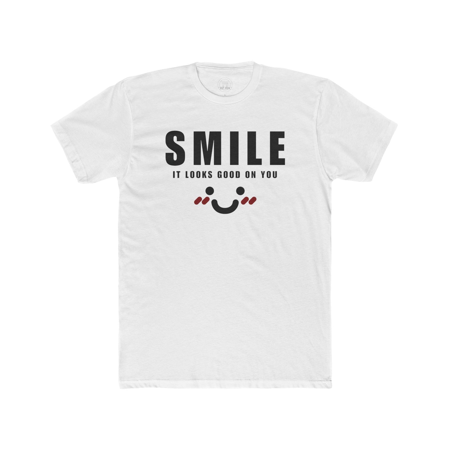 Smile It Looks Good on You - Unisex Cotton Tee Fine Design Graphics LLC