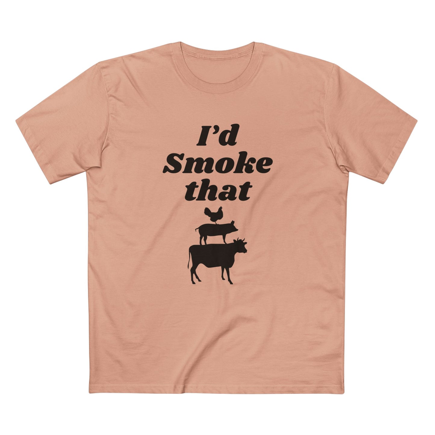 BBQ Graphic T-Shirt, I'd Smoke That Fine Design Graphics LLC