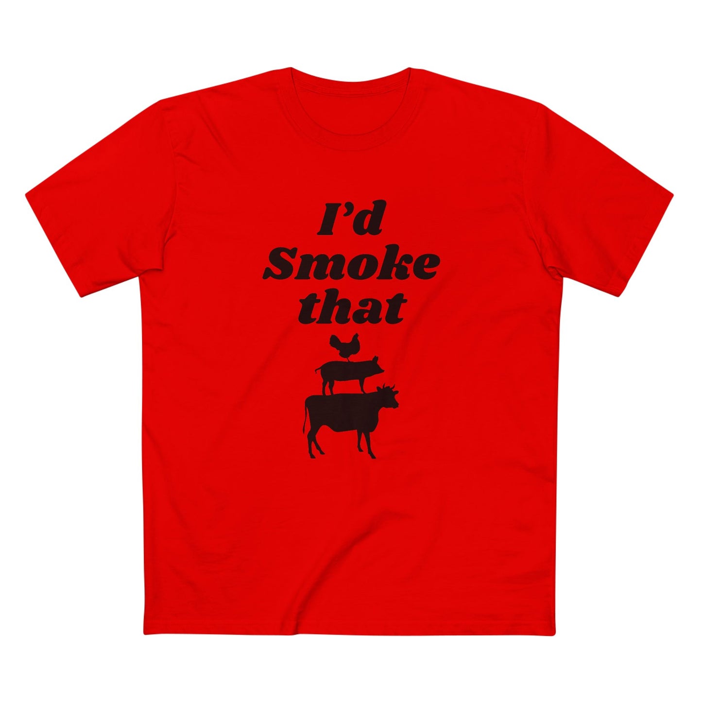 BBQ Graphic T-Shirt, I'd Smoke That Fine Design Graphics LLC