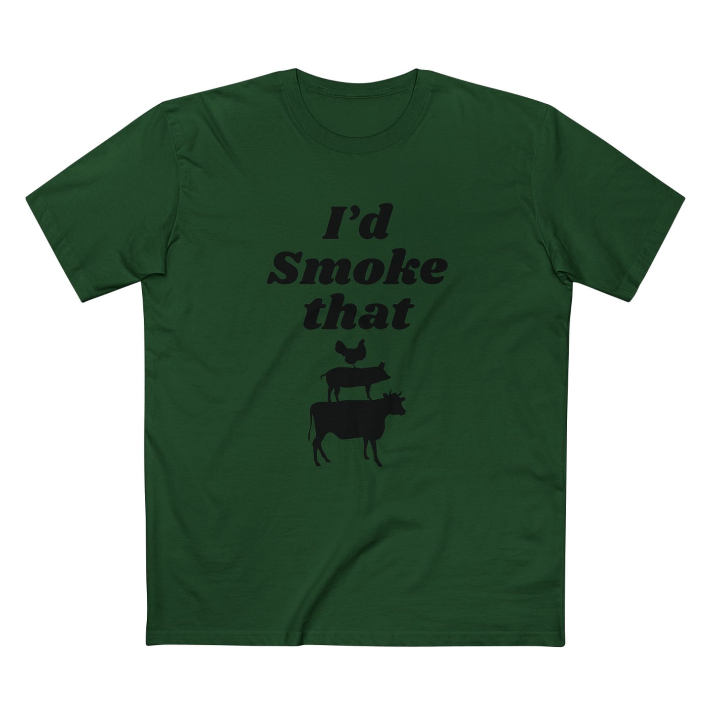 BBQ Graphic T-Shirt, I'd Smoke That Fine Design Graphics LLC