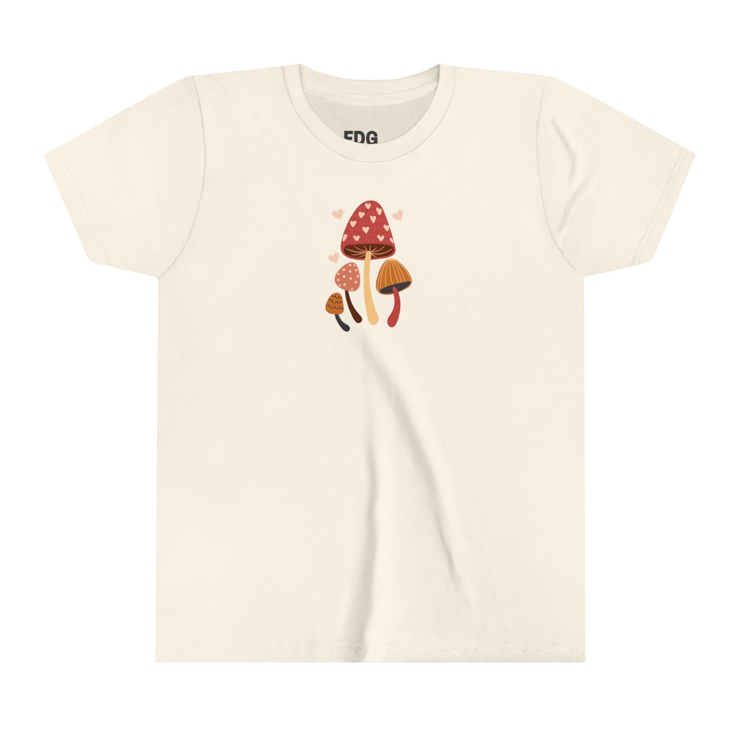 Youth Mushroom Graphic Short Sleeve Fine Design Graphics LLC