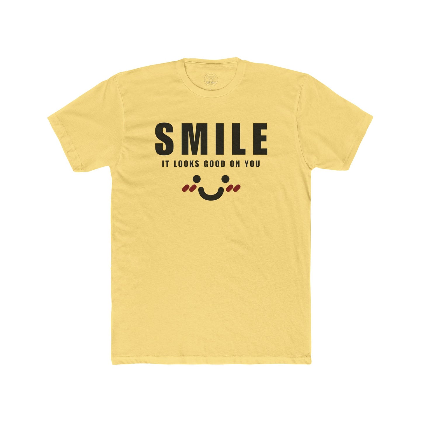 Smile It Looks Good on You - Unisex Cotton Tee Fine Design Graphics LLC