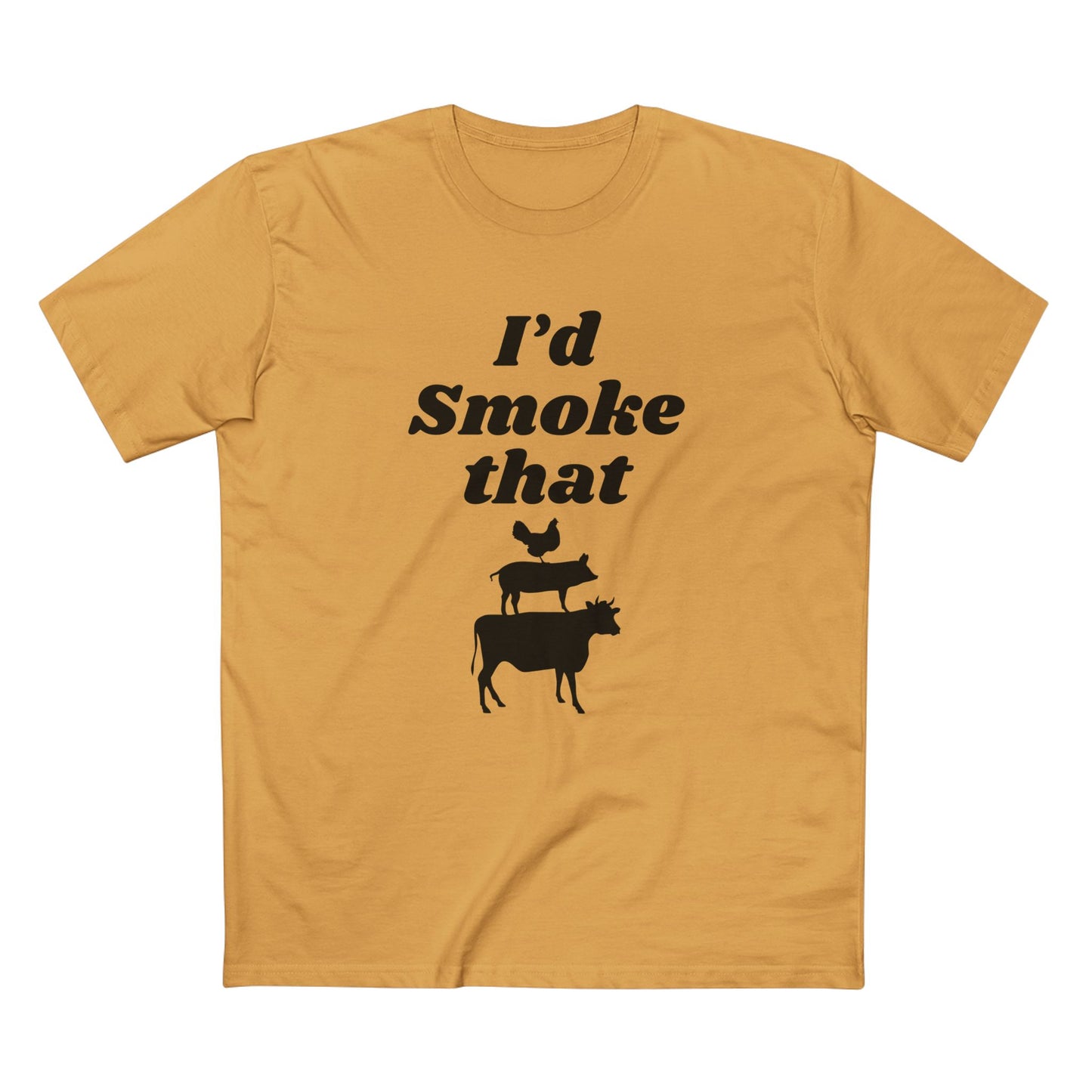 BBQ Graphic T-Shirt, I'd Smoke That Fine Design Graphics LLC