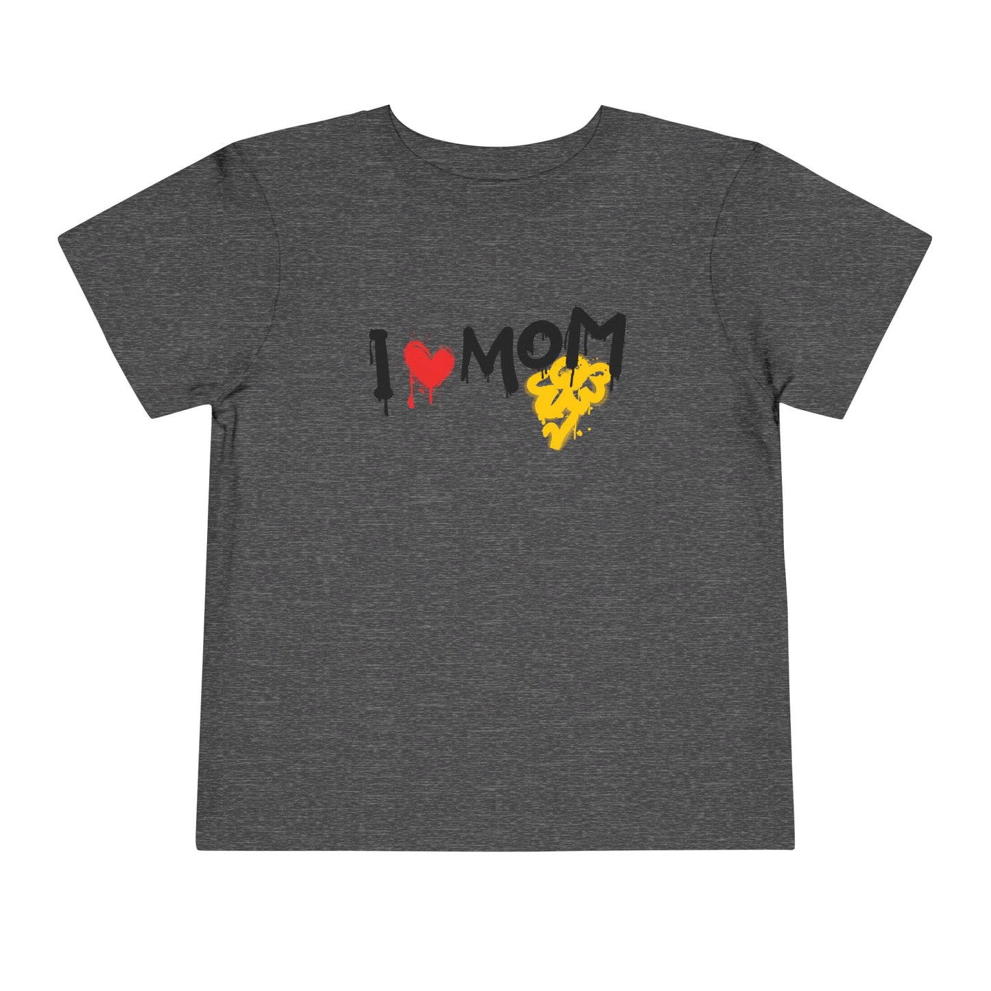 Toddler T-Shirt I Love Mom Graffiti, Bright Colors, 100% Cotton Fine Design Graphics LLC