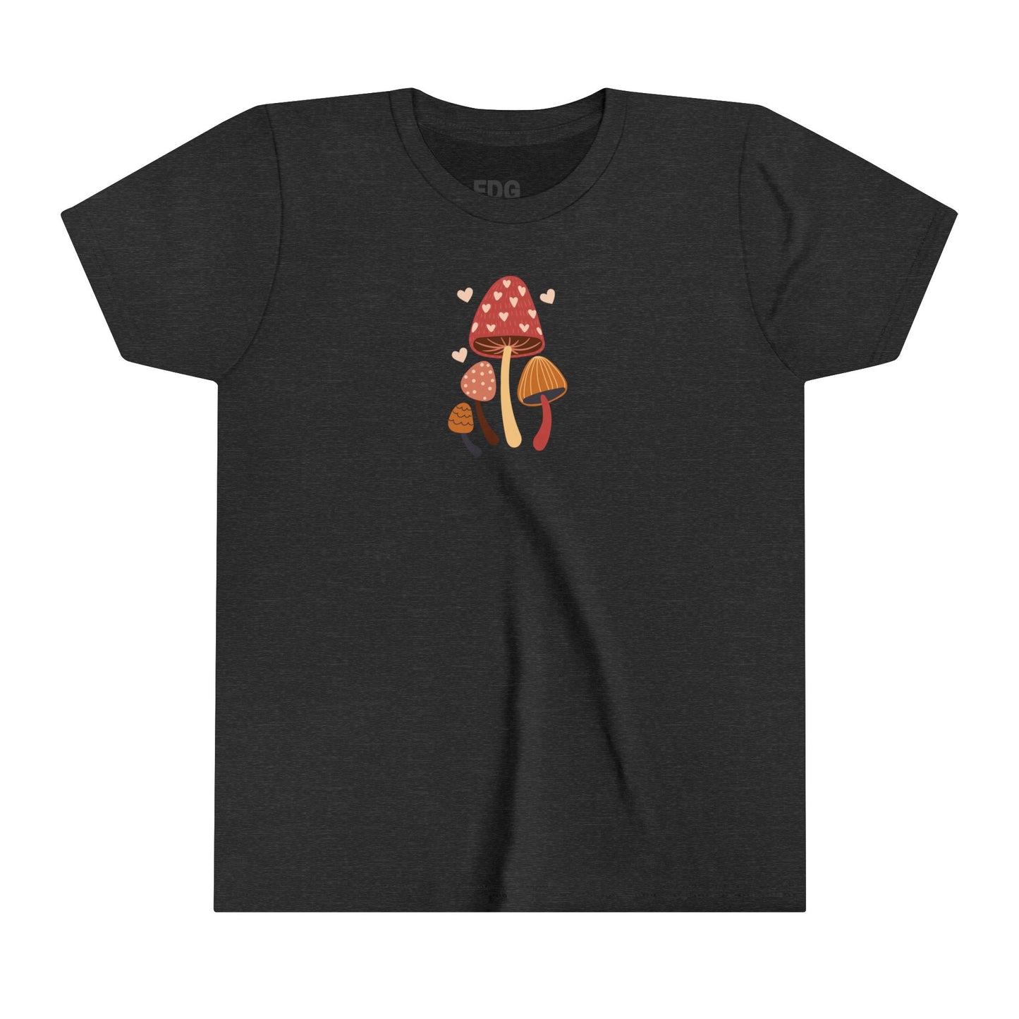 Youth Mushroom Graphic Short Sleeve Fine Design Graphics LLC