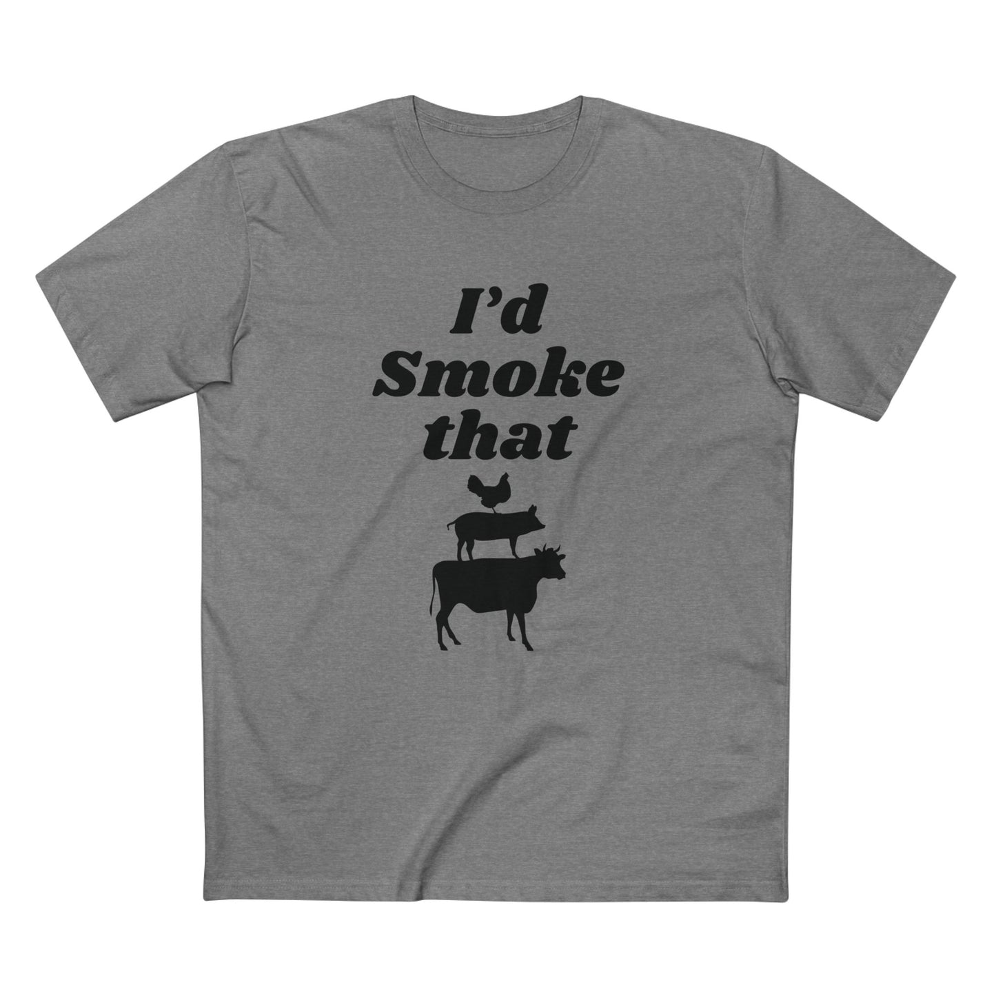 BBQ Graphic T-Shirt, I'd Smoke That Fine Design Graphics LLC